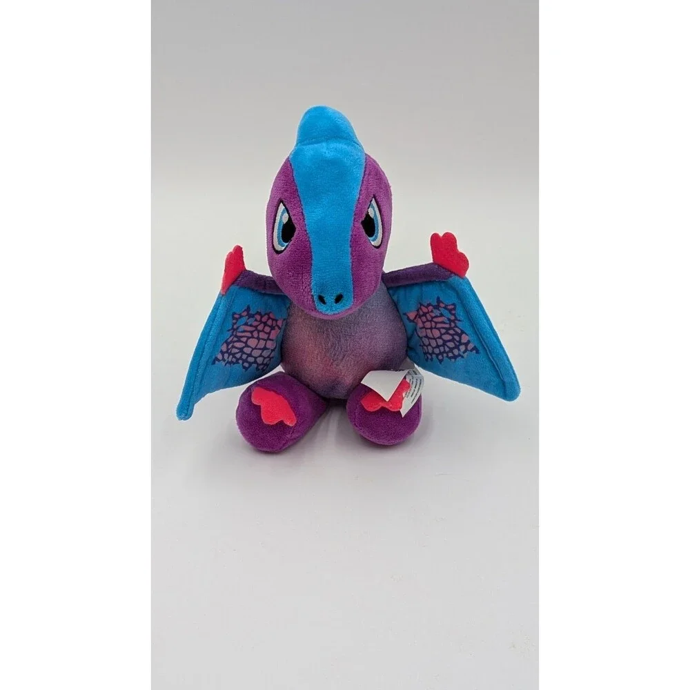 Dino Blue Purple Pink Pterodactyl Dinosaur Plush Stuffed Toy